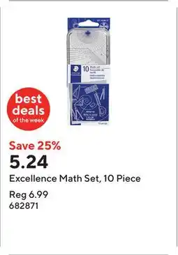 Staples Excellence Math Set, 10 Piece offer