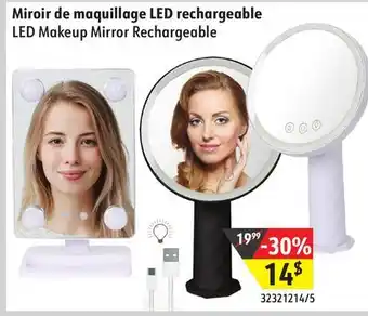 Sushi Shop LED Makeup Mirror Rechargeable offer