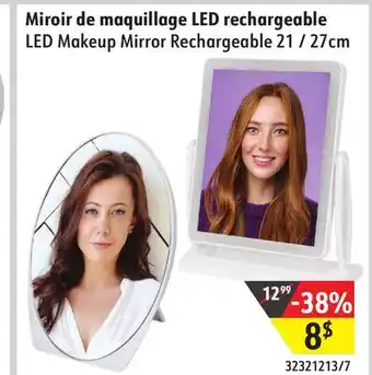 Hart LED Makeup Mirror Rechargeable 21 / 27cm offer