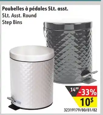 Hart 5Lt. Asst. Round Step Bins offer