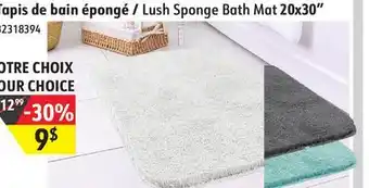 Hart Lush Sponge Bath Mat 20x30 offer