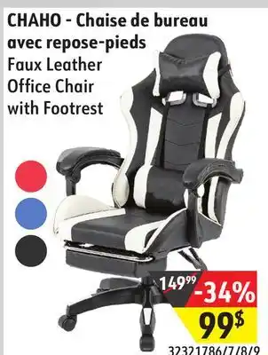 Sushi Shop Faux Leather Office Chair with Footrest offer