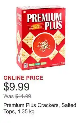 Costco Premium Plus Crackers, Salted Tops, 1.35 kg offer