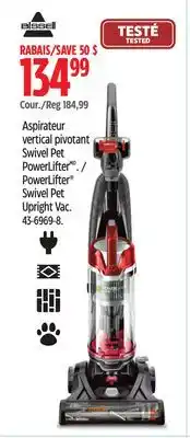 Canadian Tire Bissell PowerLifter Swivel Pet Upright Vac offer