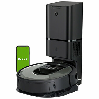 Best Buy iRobot Roomba i8+ (Plus) Wi-Fi Connected Robot Vacuum with Automatic Dirt Disposal - Medium Silver (8550) offer