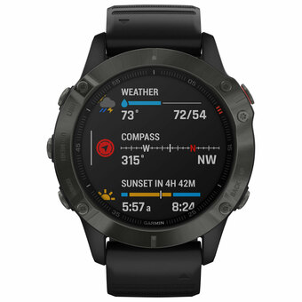 Best Buy Garmin fenix 6 Pro 47mm Multisport GPS Watch with Heart Rate Monitor - Black offer