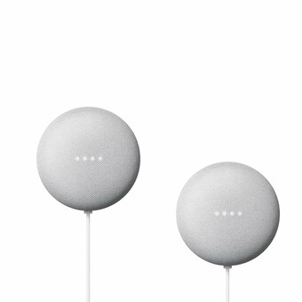 Best Buy Google Nest Mini (2nd Gen) Smart Speaker - Chalk - 2 Pack offer