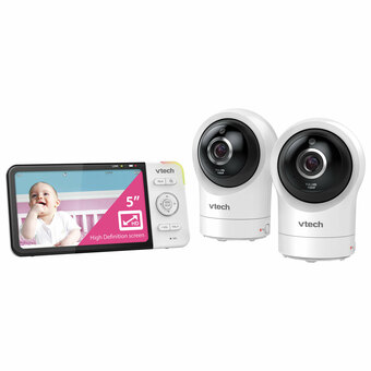 Best Buy VTech 5" Wi-Fi Video Baby Monitor with 2 Cameras, Night Vision & Two-Way Communication (RM5764-2HD) offer