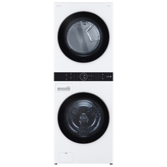 Best Buy LG WashTower 5.2 Cu. Ft. Electric Washer & 7.4 Cu. Ft. Dryer Laundry Centre (WKE100HWA) - White offer