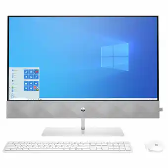 Best Buy HP Pavilion 27" All-in-One Desktop - White (Intel i7-10700T/1TB HDD/256GB SSD/16GB RAM/Windows 10) - English offer