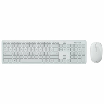 Best Buy Microsoft Bluetooth Red Tracking Desktop Keyboard & Mouse Combo (QHG-00031) - Grey - English offer