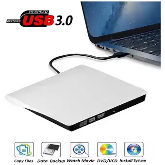 Best Buy External DVD Drive, USB 3.0 Portable CD/DVD+/-RW Drive/DVD Player for Laptop CD ROM Burner Compatible with Laptop Desktop PC offer