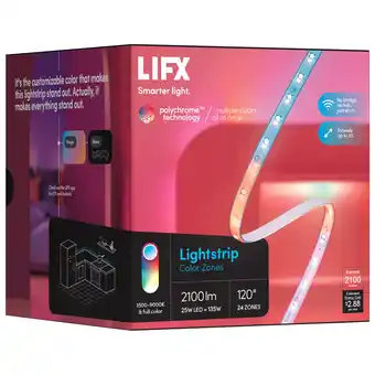 Best Buy LIFX 3m (10 ft.) Smart LED Light Strip - Colour Zones offer