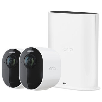 Best Buy Arlo Ultra 2 Wire-Free Outdoor 4K UHD IP Security System with 2 Cameras - White offer