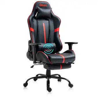Best Buy Hdcanada Orbit Series Gaming Chair High Back Ergonomic 3D Armrest & Footrest with Reclining Backrest & Massage Lumbar Pillow offer