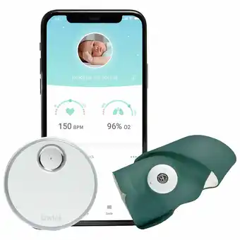 Best Buy Owlet Smart Sock Heart Rate/Oxygen Baby Monitor (OWL-BM06N55BBYG) - Deep Sea Green offer