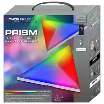 Best Buy Monster Smart Illuminessence Prism 3D LED Art Panel Add-On Pack - 2 Panels offer
