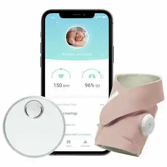 Best Buy Owlet Smart Sock 3 Heart Rate/Oxygen Baby Monitor (OWL-BM06N20BBYG) - Dusty Rose offer
