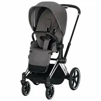 Best Buy Cybex e-Priam Power Stroller - Chrome-Black Frame/Manhattan Grey offer