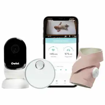 Best Buy Owlet Monitor Duo Smart Sock 3 Heart Rate/Oxygen & Video Baby Monitor (OWL-PS03N20SBYG) - Dusty Rose offer