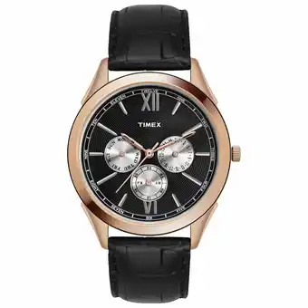 Best Buy Timex 40mm Men's Dress Watch - Black/Rose Gold - Only at Best Buy offer