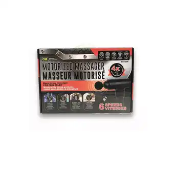 Best Buy CM Motorized 6-Speed Deep Tissue Massager - For Pain Relief (4 x Head Attachments) offer