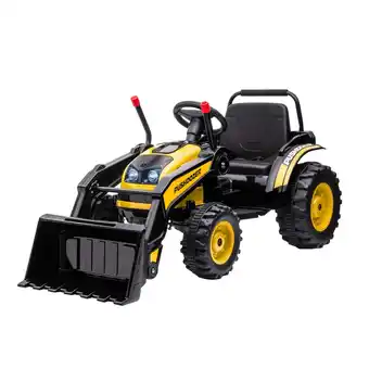 Best Buy Aosom Kids Digger Ride On Excavator 6V Battery Powered Construction Tractor Music Headlight Moving Forward Backward Gear for offer