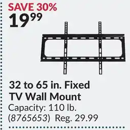 Princess Auto Fixed TV Wall Mount offer