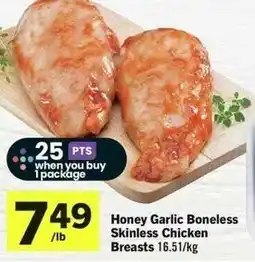 IGA Honey garlic boneless skinless chicken breasts offer