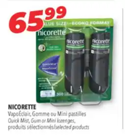 Familiprix NICORETTE Gomme ou Mini pastilles Quick Mist, Gum or Mini lozenges offer