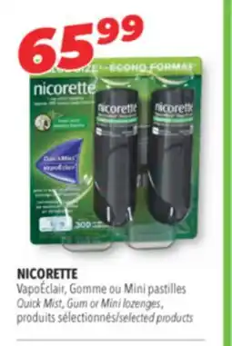 Familiprix NICORETTE, Quick Mist, Gum or Mini lozenges, selected products offer