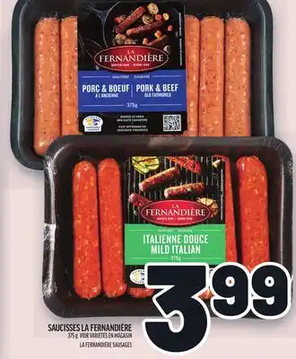 Metro SAUCISSES LA FERNANDIÈRE | LA FERNANDIÈRE SAUSAGES offer