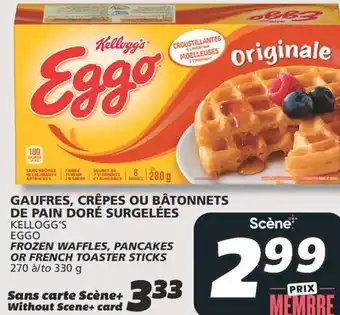 IGA KELLOGG'S EGGO FROZEN WAFFLES, PANCAKES OR FRENCH TOASTER STICKS offer