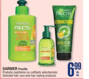 Jean Coutu GARNIER Fructis Selected hair care and hair styling products offer