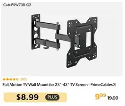 Shopper+ Full Motion TV Wall Mount for 23-43 TV Screen - PrimeCables offer