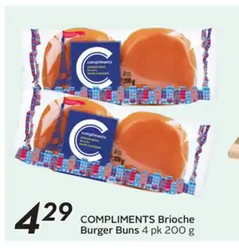 Sobeys COMPLIMENTS Brioche Burger Buns offer