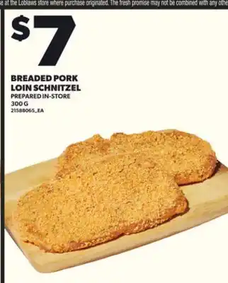 Loblaws BREADED PORK LOIN SCHNITZEL 300G offer