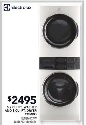 RONA 5.2 CU. FR. WASHER AND 8 CU. FT. DRYER COMBO offer