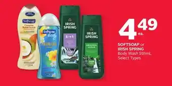 Rexall SOFTSOAP or IRISH SPRING Body Wash offer