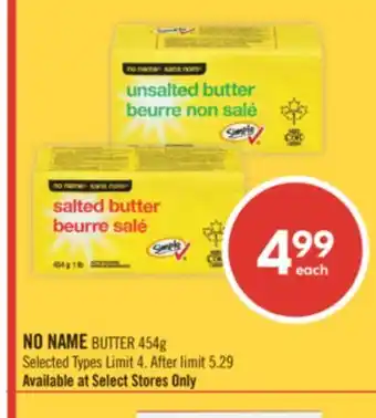 Shoppers Drug Mart NO NAME BUTTER 454G offer