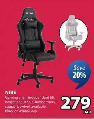 JYSK NIBE Gaming chair offer