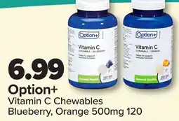 RxHealthMed Option+ Vitamin C Chewables Blueberry, Orange offer