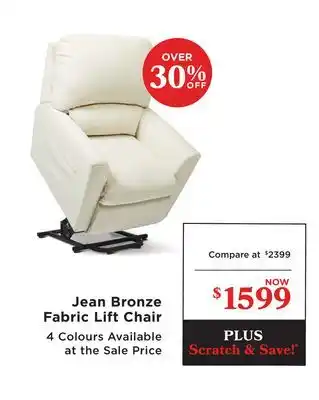 La Z Boy Jean Bronze Fabric Lift Chair offer