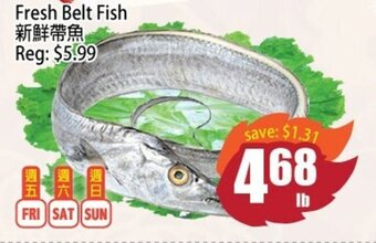 Field Fresh Supermarket Fresh belt fish offer