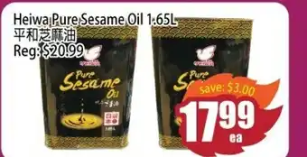 Field Fresh Supermarket Heiwa Pure Sesame Oil offer