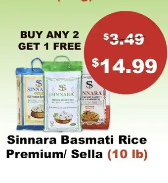 Sinnara Basmati Rice Premium/Sella