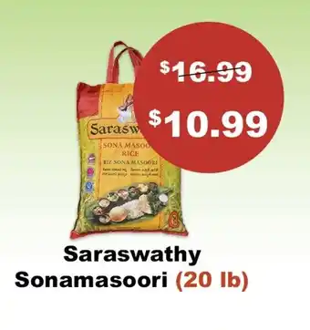 Atiya's Fresh Farm Saraswathy Sonamasoori offer