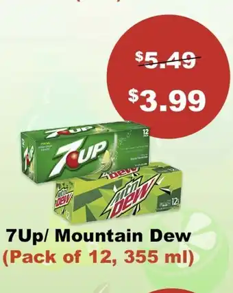 Atiya's Fresh Farm 7Up/Mountain Dew offer