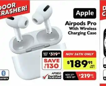 Factory Direct Airpods Pro With Wireless Charging Case offer