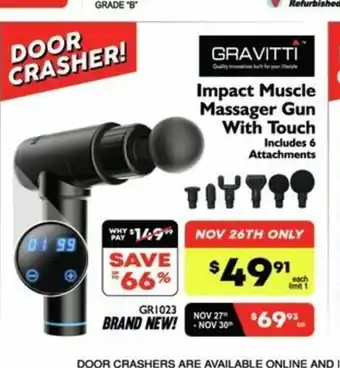 Factory Direct Impact Muscle Massager Gun With Touch offer